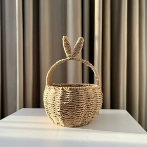 Cute Attractive Decorative Handmade <b>Rattan</b> Rabbit Ear <b>Basket</b> Natural Woven <b>Storage</b> for Kids Room Events and Styling - Product Image 2