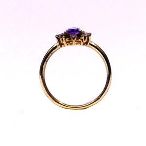 Bague Classique pour Femme en Argent Sterling 925 Plaqué Or avec Améthyste et Multi-Tourmaline, Idéale pour les Mariages - Product Image 4