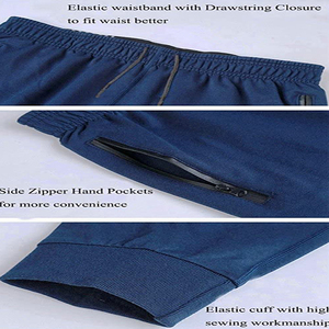 Customized Navy Blue <b>Slim</b> Fit Gym Training <b>Jogger</b> Sports Trousers for Men 100% Cotton Mid Casual Sports Wear-Wholesale - Product Image 6
