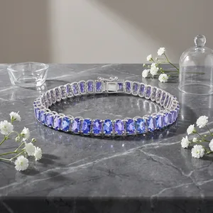 Pulsera de Tanzanita en Plata de Ley 92.5 KLSB-20663 - Product Image 2