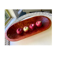 Bol en bois décoratif pour salades, fruits, cuisine ou centre de table, forme ronde, en solde
