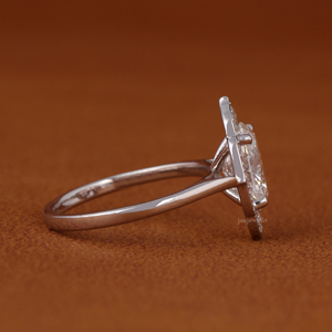 Anillos de Compromiso y Matrimonio de Oro Sólido de 14K con Corte Ovalado Clásico, Cultivados en Laboratorio con Certificación IGI HPHT CVD para Mujer - Product Image 5