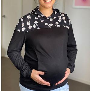Mother Kangaroo Hoodie Sweater <b>Jacket</b> <b>Maternities</b> Clothes Hoodie Feeding Hood for Pregnant Women Child Care Cover <b>Winter</b> Hooded - Product Image 3