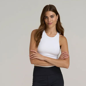 Débardeur dos nageur côtelé doux pour femme, col ras du cou, pour la course, l'entraînement et la gym - Product Image 4