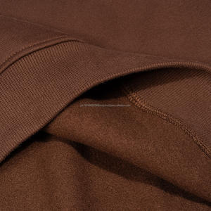 Streetwear vierge surdimensionné poids lourd personnalisé bouffée impression logo hommes Boxy sweat à capuche court sans poche - Product Image 5