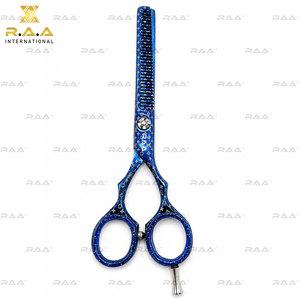 Tijeras de Peluquería Profesionales para Adelgazar el Cabello, Acero Inoxidable Japonés, Titanio Azul, Cuchillas de Corte de Larga Duración - Product Image 5