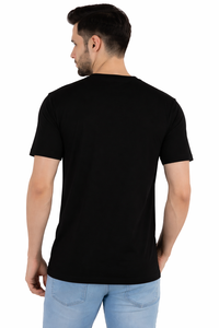 Camiseta Clásica Premium de Cuello Redondo en Color Negro – Mezcla de Algodón Ultra Suave y Transpirable, Diseño Esencial para el Día a Día - Product Image 2