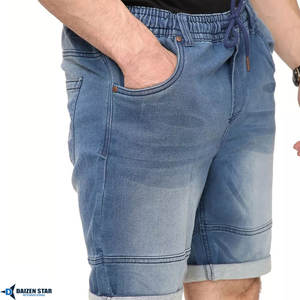 กางเกงยีนส์ลำลองผู้ชายสำหรับฤดูร้อน ทรงกลางเอว ปักลาย ระบายอากาศได้ดี เป็นมิตรกับสิ่งแวดล้อม แห้งเร็ว มีซิปและกระดุม สไตล์สตรีทแวร์ ทรงคาร์โก้ - Product Image 6