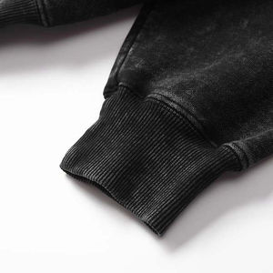 Sweat-shirt à col rond vintage délavé à l'acide de haute qualité pour hommes – Sweat-shirt à capuche et sweat-shirt à col rond - Product Image 4