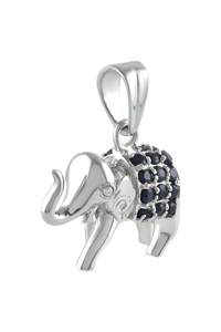 Colgante de Diamante y Zafiro Azul en Plata de Ley 92.5 KLSP-50494 - Product Image 3