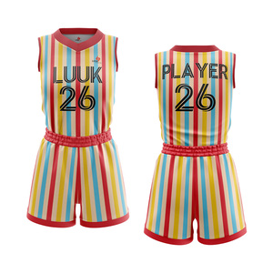 ชุดบาสเก็ตบอลแบบสปอร์ตคอวีแขนกุดพิมพ์ลายตัวอักษรตามสั่งสำหรับเด็กผู้หญิงไซส์พลัส ผ้าตาข่ายระบายอากาศได้ดี - Product Image 1