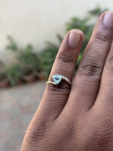 Anillo de Topacio Azul con Corte Trillón, Plata de Ley 925, Hecho a Mano, Clásico, de Lujo, con Piedra Preciosa para Mujer, para Compromiso, Boda, Fiesta - Product Image 4