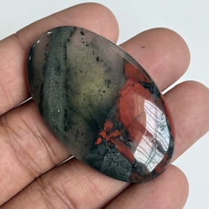 Pierre de sang naturelle mélangée, cabochons en vrac, pierres précieuses polies, pierre héliotrope pour la fabrication de bagues, pendentifs et bijoux - Product Image 6