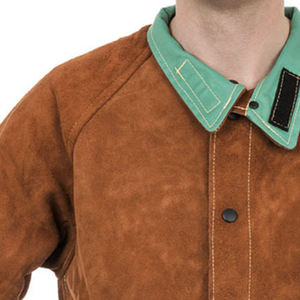 Chaqueta de Soldadura de Cuero Vacuno Premium, Resistente al Fuego y al Calor, Protección Contra Quemaduras, Chaqueta de Seguridad para Soldador, Equipo de Protección Personal Industrial - Product Image 2