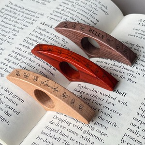 Soporte de Anillo para el Dedo para Leer Libros, Sujetador de Dedos de Madera - Product Image 1