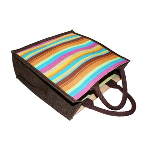 Sac fourre-tout en jute laminé réutilisable, plusieurs couleurs, faible MOQ, en stock, nouveau design, haute qualité, pour le shopping et la plage – Offre Spéciale - Product Image 4