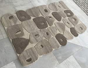 Tapis de luxe en laine tuftée à la main indienne, à poils longs, antidérapant, moderne, abstrait, personnalisable, haute qualité, pour intérieurs résidentiels, directement du fabricant - Product Image 1