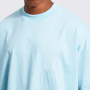 Ensembles de survêtements décontractés d'été respirants pour hommes, 2 pièces en coton épais, avec logo brodé personnalisé, grandes tailles, vente en gros - Product Image 5