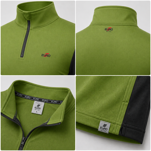 T-shirts à manches longues pour hommes, qualité supérieure, demi-zip, couleur unie, coupe classique, personnalisables, vierges - Product Image 6