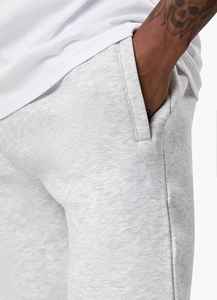 Pantalon de survêtement gris pour homme, taille élastique, poches latérales, respirant, tricoté, décontracté, pour le printemps, en coton mi-lourd - Product Image 6