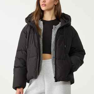 Winter Warm Insulated <b>Padded</b> Women's Puffer Jacket Lightweight Windproof Snow Wear Zip-Up Hooded Eco-Friendly Polyester - Product Image 1