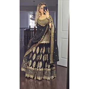 Conjunto de Lehenga de fiesta para mujer de diseñador con nuevo estilo elegante - Product Image 5