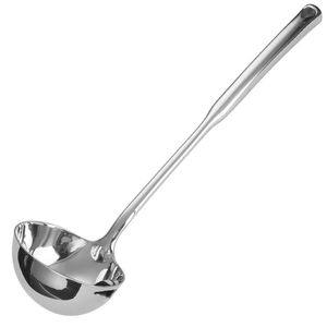 New Arrival Premium Stainless Steel Food Grade Soup Ladle Metal Soup Ladle With Long Handle For Restaurant Hotel Kitchenware Use - Product Image 1