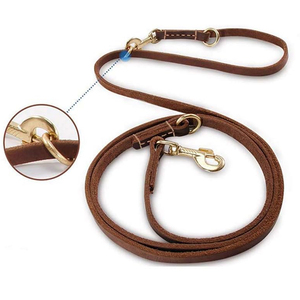 Good Quality Trendy Pet Accessories Leather <b>Dog</b> <b>Leash</b> Secure Buckle And Soft Grip Factory Price Leather <b>Dog</b> <b>Leash</b> - Product Image 3