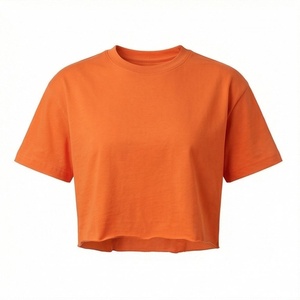 เสื้อครอปท็อปผู้หญิงผ้าฝ้ายสีตามสั่ง แขนยาว คอกว้าง ทรงเข้ารูป สไตล์สตรีทแวร์ ฟิตเนส ออกกำลังกาย เสื้อยืดแอคทีฟแวร์ - Product Image 1