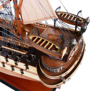 OMH T042 La Bretagne, Maqueta de Barco Náutico de Madera Hecha a Mano, Estilo Deportivo, Pintada, Decoración para el Hogar, Lavable, Manualidades - Product Image 4