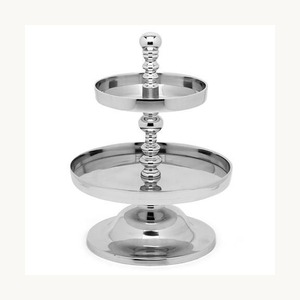 Nuevo soporte para pasteles personalizado de nuevo diseño, de metal, de dos niveles, para bodas, fiestas, postres, repostería y uso en panaderías. - Product Image 1