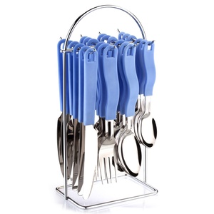 Juego de regalo de cubiertos de acero inoxidable de 24 piezas moderno de gran venta, cuatro piezas principales para fiestas de cuchillo occidental, tenedor, cuchara - Product Image 1