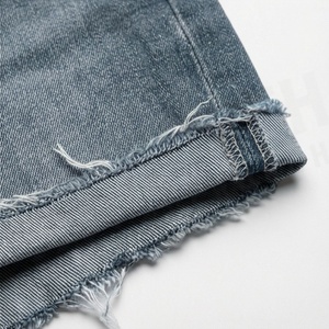 Shorts de mezclilla relajados para mujer, tiro alto, dobladillo sin rematar, cierre de cremallera, talla grande, sin elasticidad, transpirables, ropa casual de moda para mujer - Product Image 6