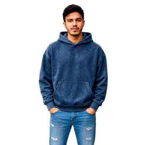 Fabricante de Sudaderas con Bolsillo Canguro Personalizadas para Hombre, Sudadera de Forro Polar Estilo Urbano, Venta al por Mayor, Ropa de Marca Privada, Proveedor OEM - Product Image 3