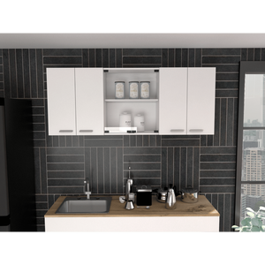 Yuma 150 armadio a muro con due armadi vicini e due scaffali aperti per l'organizzazione della cucina - Product Image 2