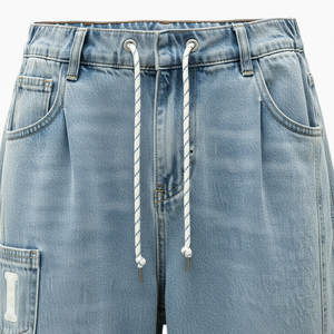 Jeans en denim vintage pour hommes, coupe droite, marque personnalisée, haute qualité, vente en gros, style décontracté, durable, coupe classique - Product Image 2