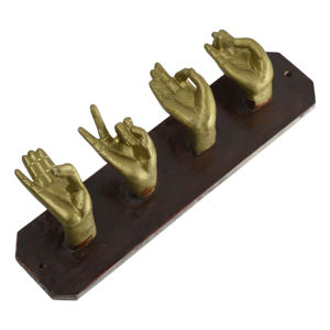 Porte-manteau mural de luxe pour chambre à coucher avec crochets décoratifs pour suspendre vêtements, manteaux, chapeaux et clés - Product Image 6