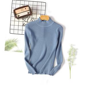 Vestido de Suéter Moderno para Mujer, Cuello Alto, Tejido, Largo hasta la Rodilla, Elegante, para Fiestas de Otoño y Reuniones Informales - Product Image 1