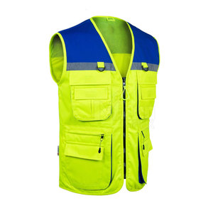 Gilet de sécurité haute visibilité réfléchissant pour les travailleurs du bâtiment, respirant, grande taille, en polyester, personnalisable - Product Image 5