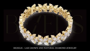 Exquisita Pulsera de Diamantes Cultivados en Laboratorio con Forma de Mariposa, Diseño en Oro Amarillo, Magnífico Motivo - Product Image 1