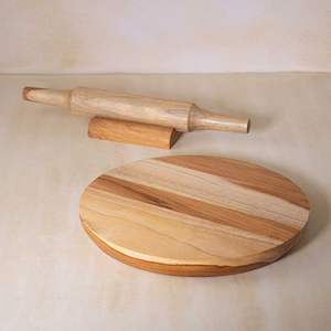 2 Set di legno di Teak Chakla Belan con supporto Set di strumenti di cottura - Product Image 5