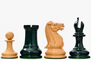 Clásico juego de ajedrez Staunton original de 1849, reproducción pintada a mano en madera de boj, rey de 4.5 pulgadas, al mejor precio. - Product Image 6