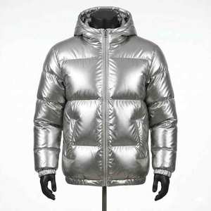 Custom Logo Wholesale <b>Men's</b> Winter Puffer <b>Jackets</b> with Zipper Breathable <b>Plus</b> <b>Size</b> & Print Design Bubble <b>Jackets</b> - Product Image 1
