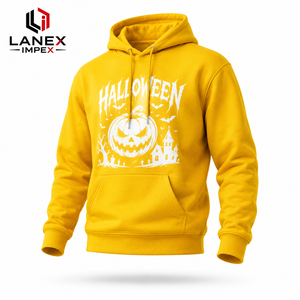 Service de fabrication sur mesure de sweats à capuche en polaire premium pour Halloween, avec motifs sorcière, chauve-souris et citrouille, vente en gros - Product Image 2