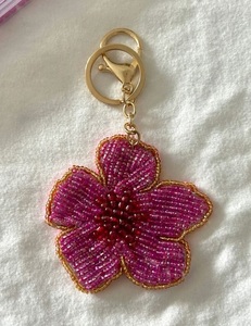 Low MOQ Keychain Fine Bead Keyrings for Car Carry Promotional Keychains Colorful Beaded <b>Key</b> Ring Wholesale <b>Custom</b> Make - Product Image 5