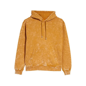 Sudadera con Capucha para Hombre, Talla Grande, Lisa, Teñida, Corte Regular, 100% Algodón, Felpa Ligera, Informal, Otoñal, con Bolsillos - Product Image 3