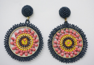 Pendientes de Aro Clásicos de Última Tendencia 2026, Chapados en Rodio, Hechos a Mano con Cuentas de Vidrio, Diseño Único, el Mejor Regalo para Mujeres y Niñas en Fiestas - Product Image 3