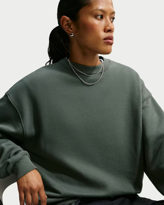 Sweat-shirt à col rond surdimensionné pour femme, couleur unie, tricoté en coton et fibre de bambou, style streetwear d'automne - Product Image 5