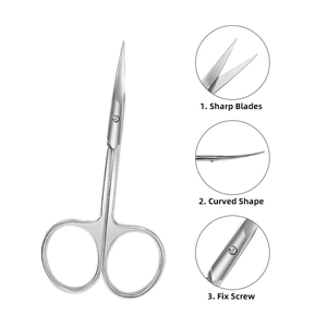Professional Black Manicure Scissors for Personal Care Sharp Blade Facial Hair Removal Tool for Ear Eyebrow Trimming Beauty Tool - Product Image 5