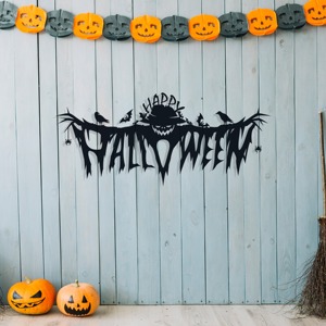 Décoration murale créative d'Halloween, décoration suspendue en métal effrayante pour la porte de la maison, décoration de fête, design à thème festif et saisonnier - Product Image 6